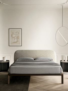ANDER - Double bed with upholstered headboard by Santalucia Mobili - view 3